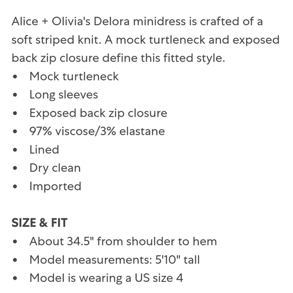 Alice + Olivia Delora Mock Neck Mini Dress, Size XS - Picture 10 of 10